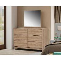 Cômoda Juvenil 1160 C- 6 Gavetas E Espelho Noce - Carraro - 1