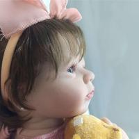Bebê Reborn Menina Olhos Abertos Artesanal Corpo De Pano Macio Antialérgico - 2