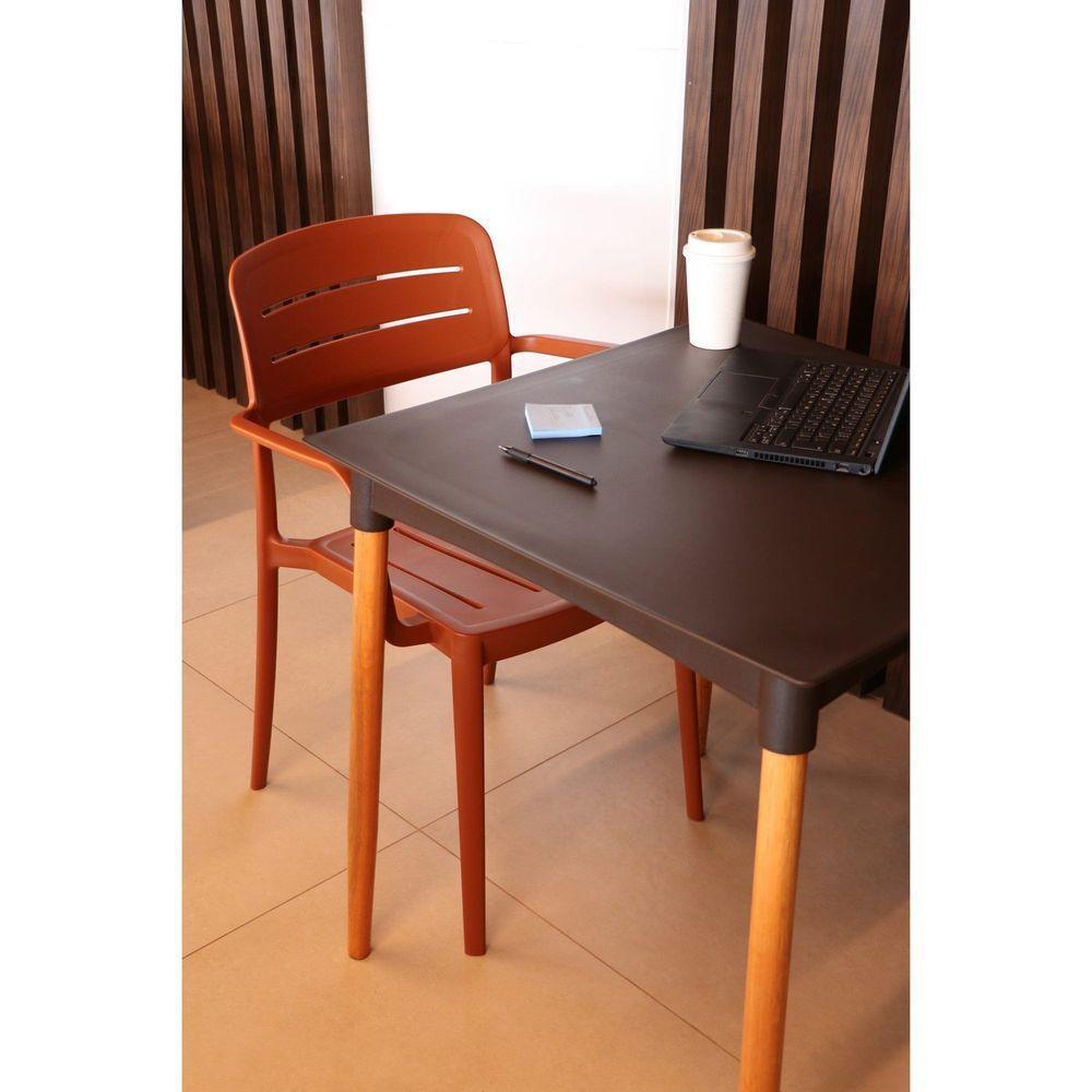 Cadeira Tramontina Amélia Em Polipropileno Terracota Com Braços Tramontina - 5