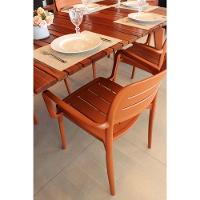 Cadeira Tramontina Amélia Em Polipropileno Terracota Com Braços Tramontina - 3