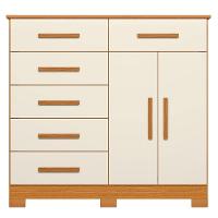 Cômoda Sapateira Mandarim 6 Gavetas 2 Portas Mdp Cinamomo Off White - 1