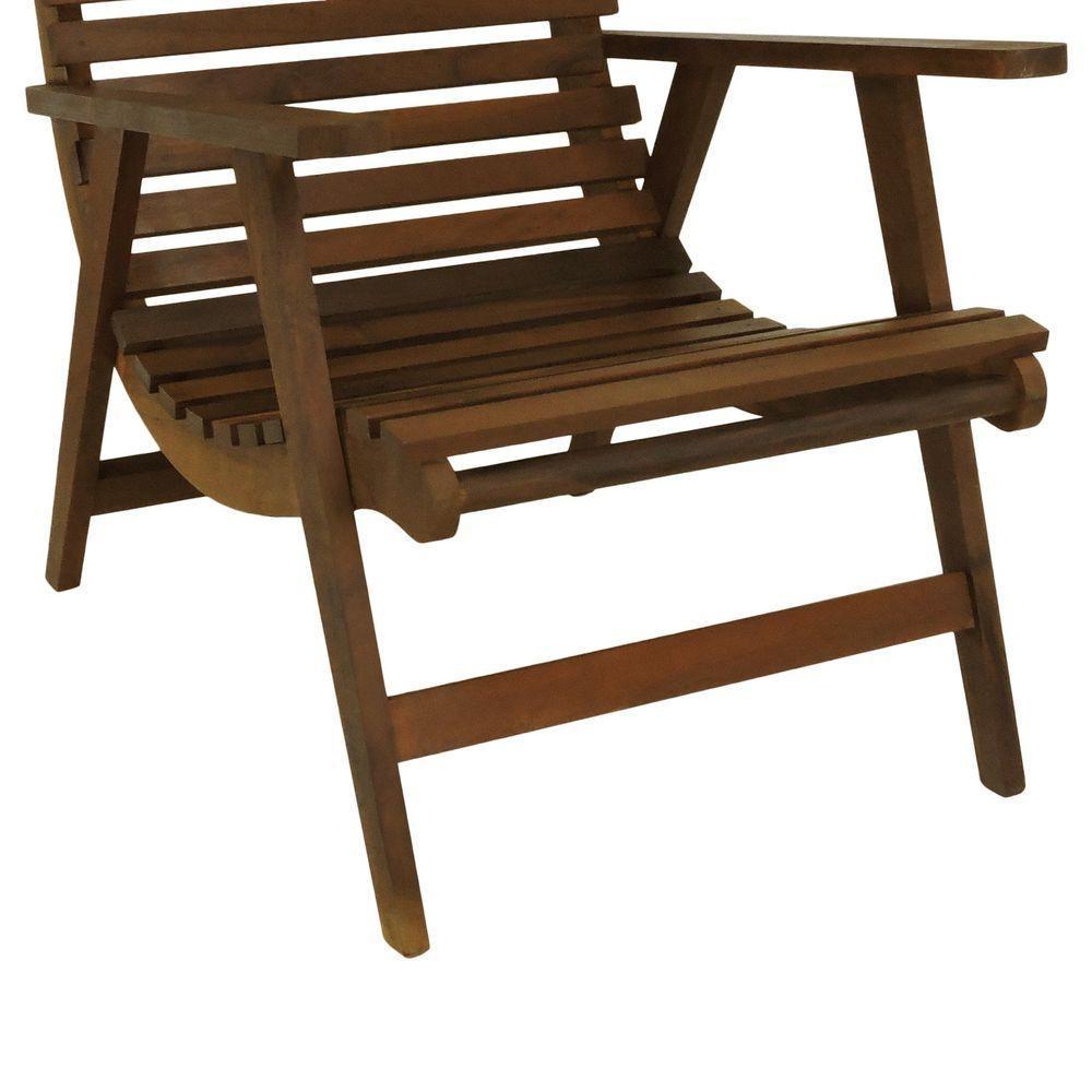 Poltrona Summer Madeira Imbuia Maciça Assento E Encosto Ripado Stain Imbuia - 7