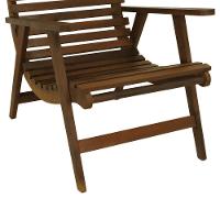 Poltrona Summer Madeira Imbuia Maciça Assento E Encosto Ripado Stain Imbuia - 7