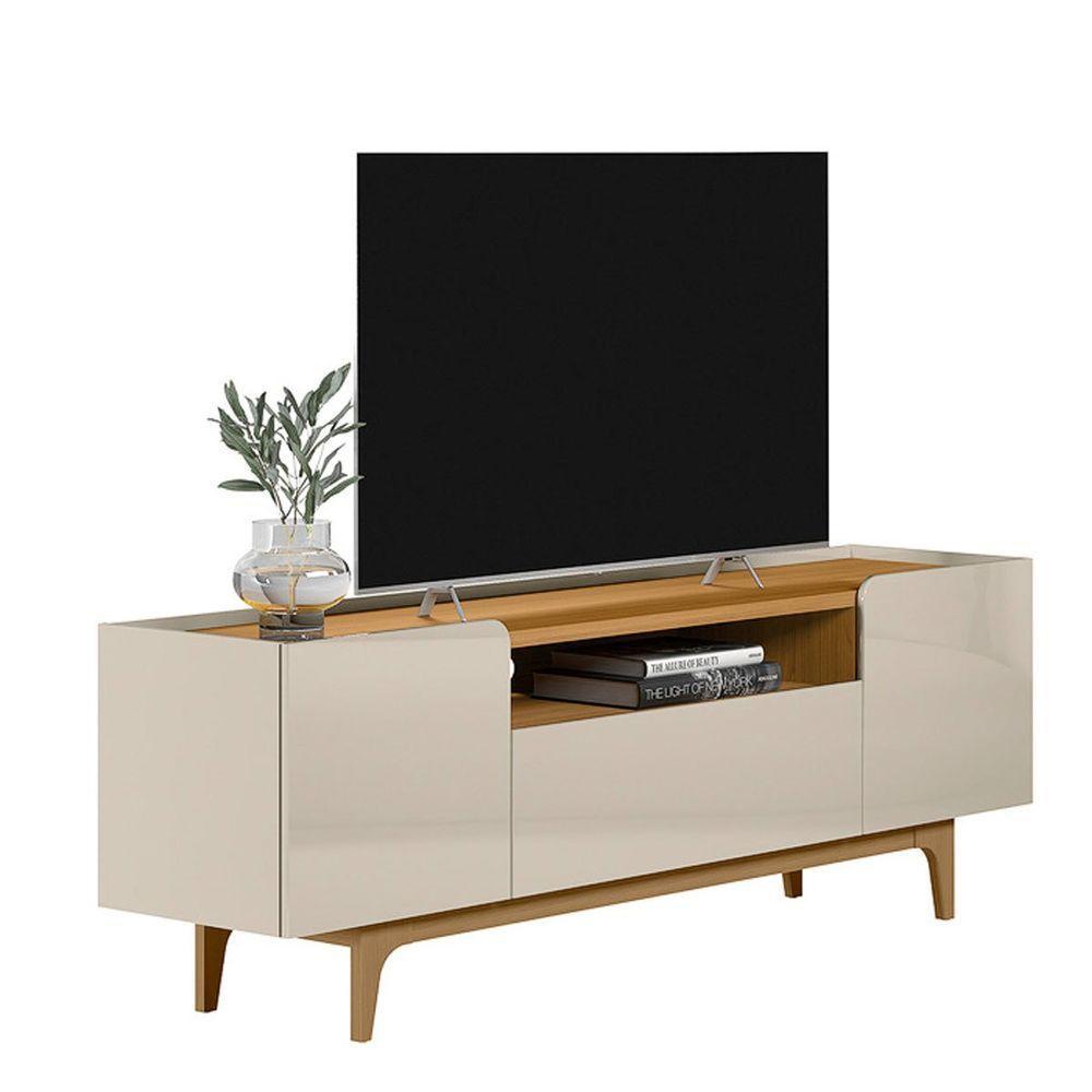Rack Para Tv Até 75 Polegadas 3 Portas Com Nicho Odette Tauari Off White - 1
