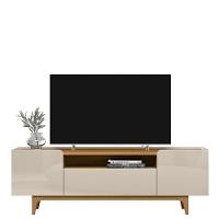 Rack Para Tv Até 75 Polegadas 3 Portas Com Nicho Odette Tauari Off White - 3