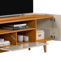 Rack Para Tv Até 75 Polegadas 3 Portas Com Nicho Odette Tauari Off White - 6
