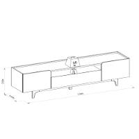 Rack Para Tv Até 75 Polegadas 3 Portas Com Nicho Odette Tauari Off White - 8