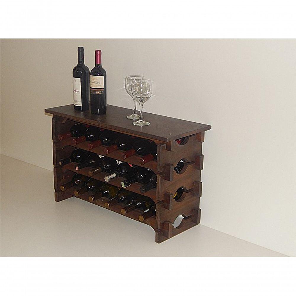 Adega Para Vinho 18 Garrafas Cor Imbuia C06 - 8