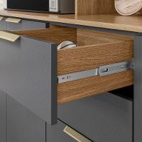 Kit Cozinha Compacta 10 Portas 2 Gavetas Ruby Amêndola Grafito - 7