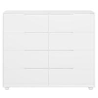 Cômoda Grande 8 Gavetas Doble Flex Branco Freijó - 6