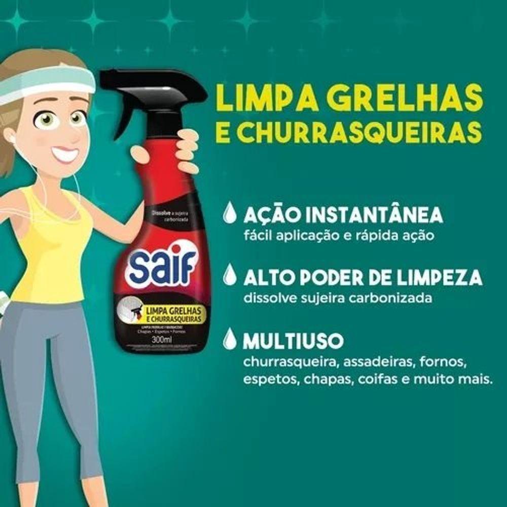 Limpa Grelhas E Churrasqueiras Saif 300ml - 5