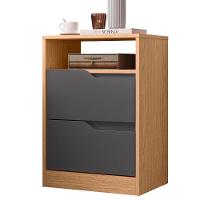 Mesa de Cabeceira 2 Gavetas Sara Flex Freijó Titanium - 6