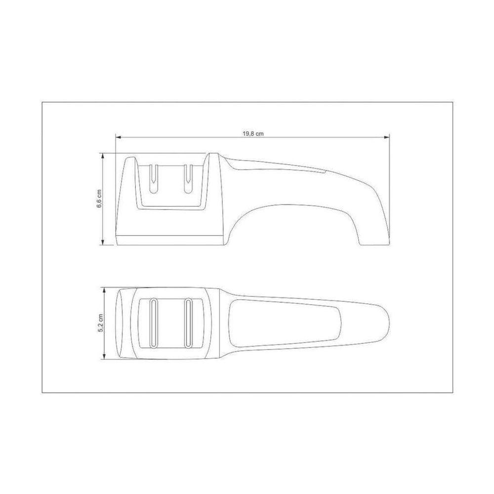 Afiador De Facas Profio Diamantado Com Suporte Em Abs E Aço Inox - 4