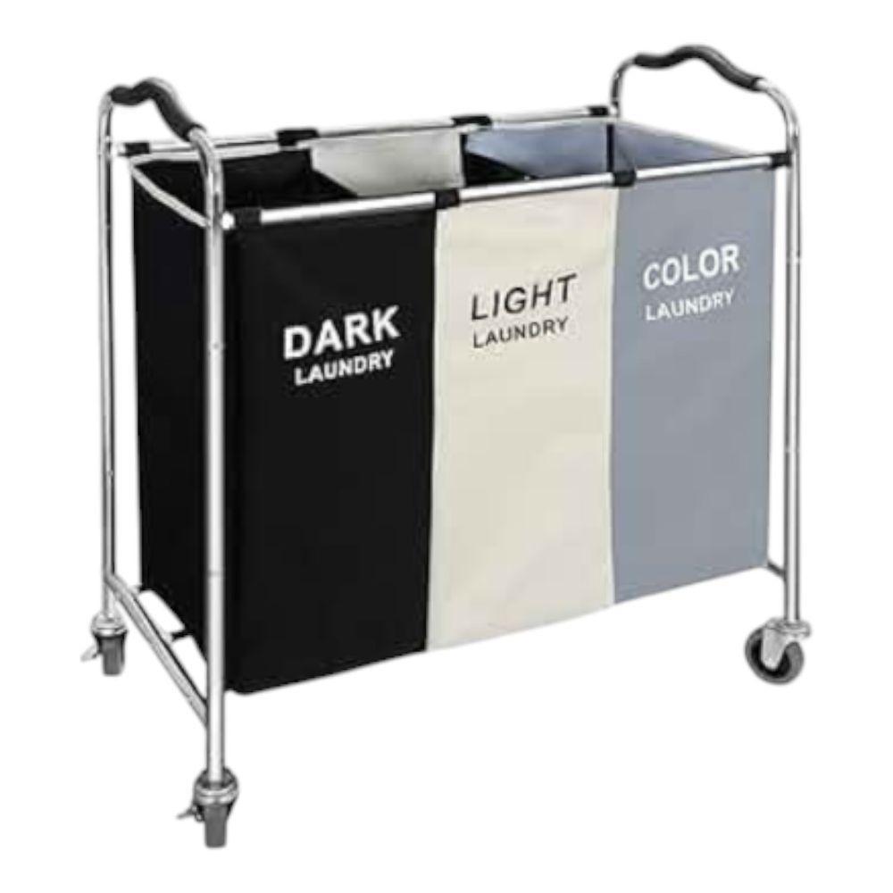 Cesto De Roupa Suja Separação 3 Cores - 2