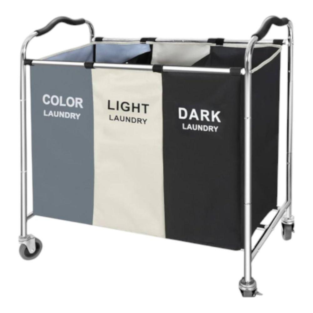 Cesto De Roupa Suja Separação 3 Cores - 3