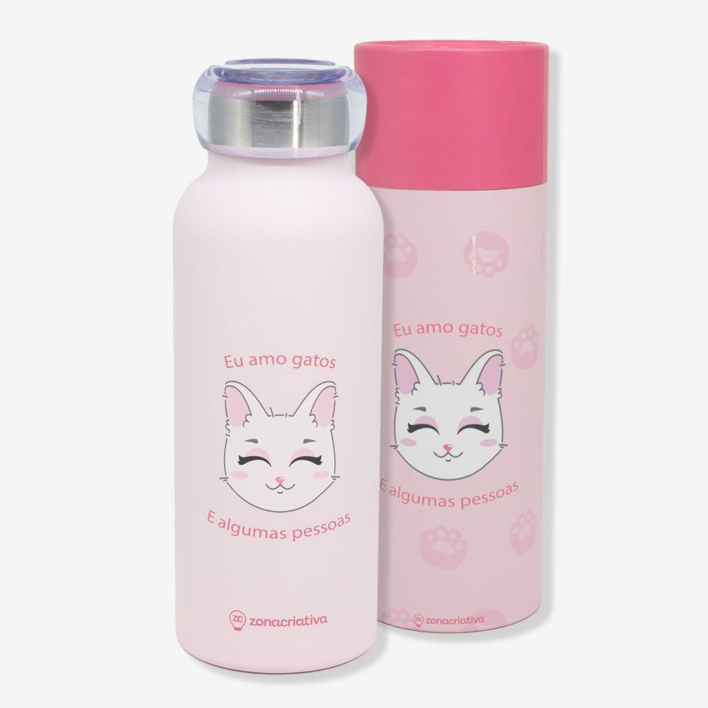 Garrafa Bubble Eu Amo Gatos Zonacriativa - 2