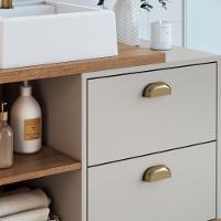 Gabinete Suspenso 80 Cm Com Cuba Branca Bl8240 Mell Arenas Faem Mell Arenas - 7