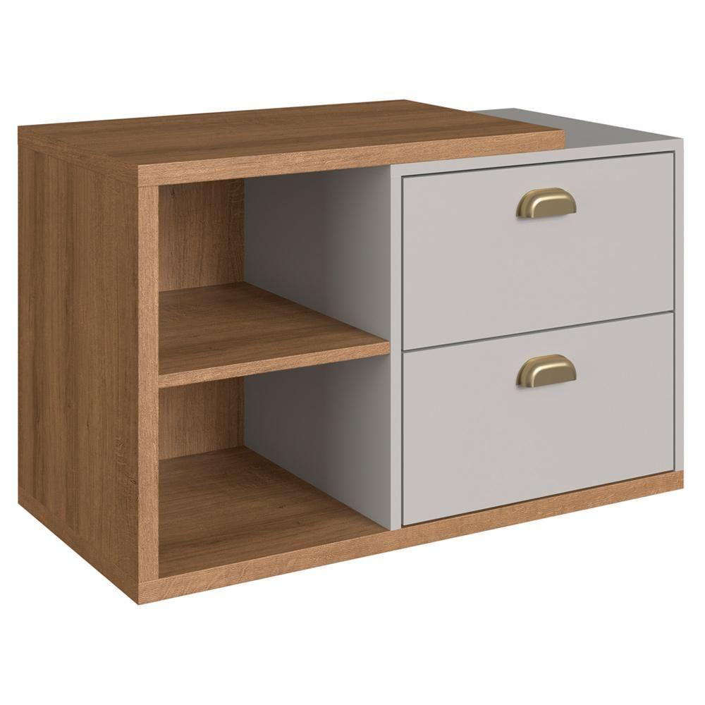 Gabinete Suspenso 80 Cm Com Tampo E 2 Gavetas Bl8240 Mell Arenas Faem Mell Arenas - 1