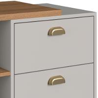 Gabinete Suspenso 80 Cm Com Tampo E 2 Gavetas Bl8240 Mell Arenas Faem Mell Arenas - 5