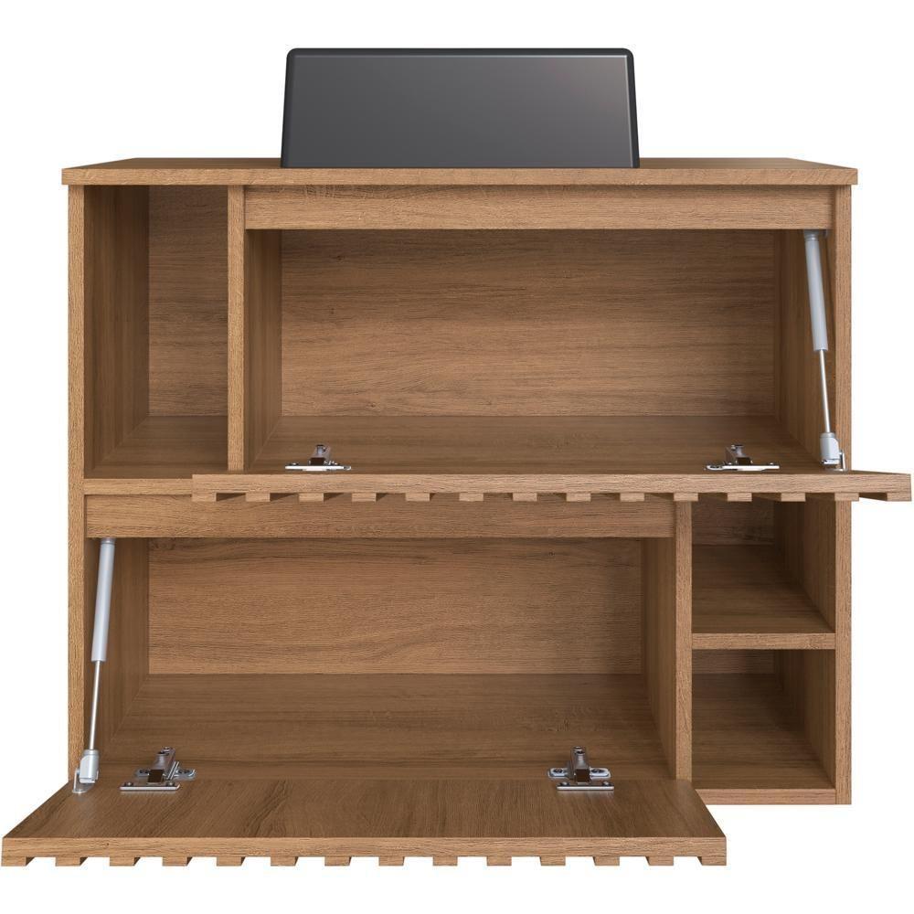 Gabinete Suspenso 2 Portas Com Cuba Preta 75 Cm Bl1000 Mell Faem Mell - 5