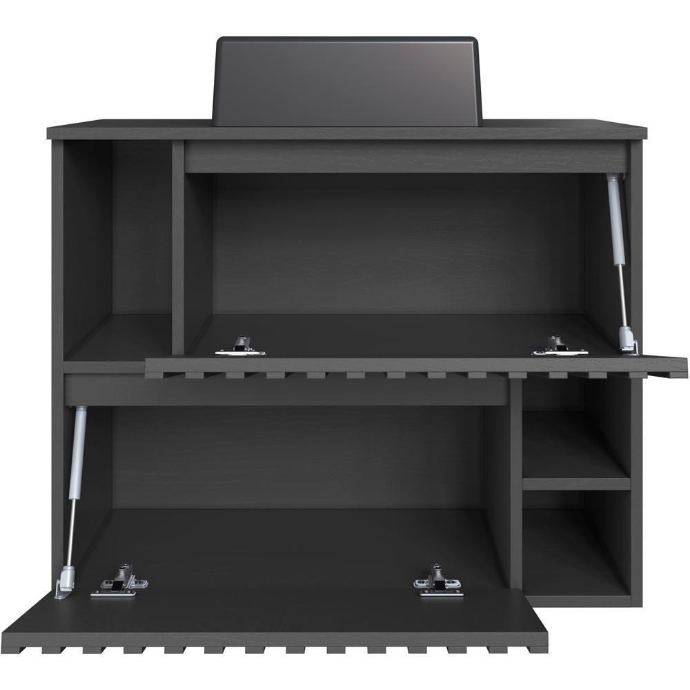 Gabinete Suspenso 2 Portas Com Cuba Preta 75 Cm Bl1000 Grafite Faem Grafite - 3