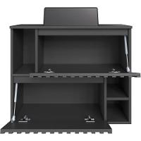 Gabinete Suspenso 2 Portas Com Cuba Preta 75 Cm Bl1000 Grafite Faem Grafite - 3