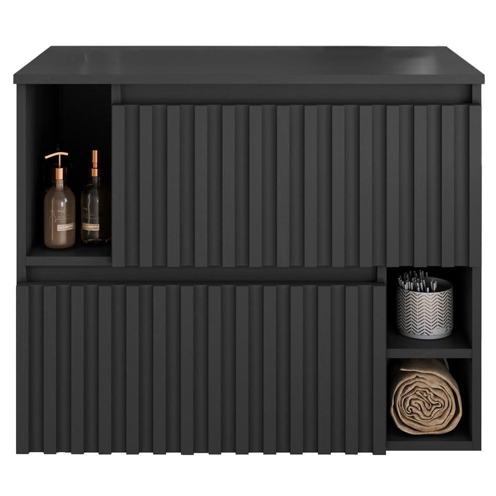 Gabinete Suspenso 2 Portas Basculantes 75 Cm Bl1000 Grafite Faem Grafite - 1