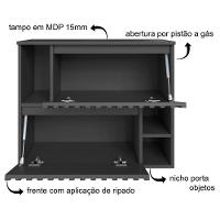 Gabinete Suspenso 2 Portas Basculantes 75 Cm Bl1000 Grafite Faem Grafite - 3