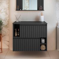 Gabinete Suspenso 2 Portas Basculantes 75 Cm Bl1000 Grafite Faem Grafite - 8