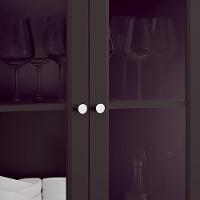 Cristaleira 2 Portas Vidro 1 Gaveta 180x80 Cm E954 Preto Dtall Preto - 7