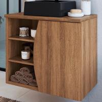 Gabinete Suspenso Com Cuba Preta 70 Cm Bl9680 Mell Faem Mell - 2