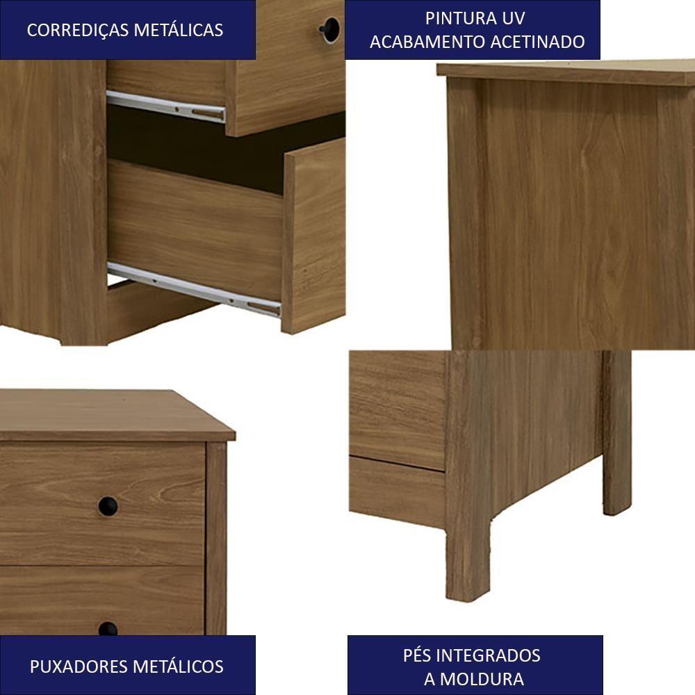 Comoda Para Quarto 6 Gavetas 146 Cm Dm221 Diamond Dtall Diamond - 7