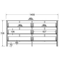 Comoda Para Quarto 6 Gavetas 146 Cm Dm221 Diamond Dtall Diamond - 5
