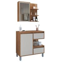 Gabinete Suspenso 80 Cm E Espelheira Cj2001 Mell Arenas Faem Mell Arenas - 1