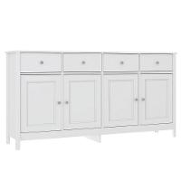 Balcao Buffet 4 Portas 4 Gavetas 154 Cm R626 Branco Dtall Branco - 1