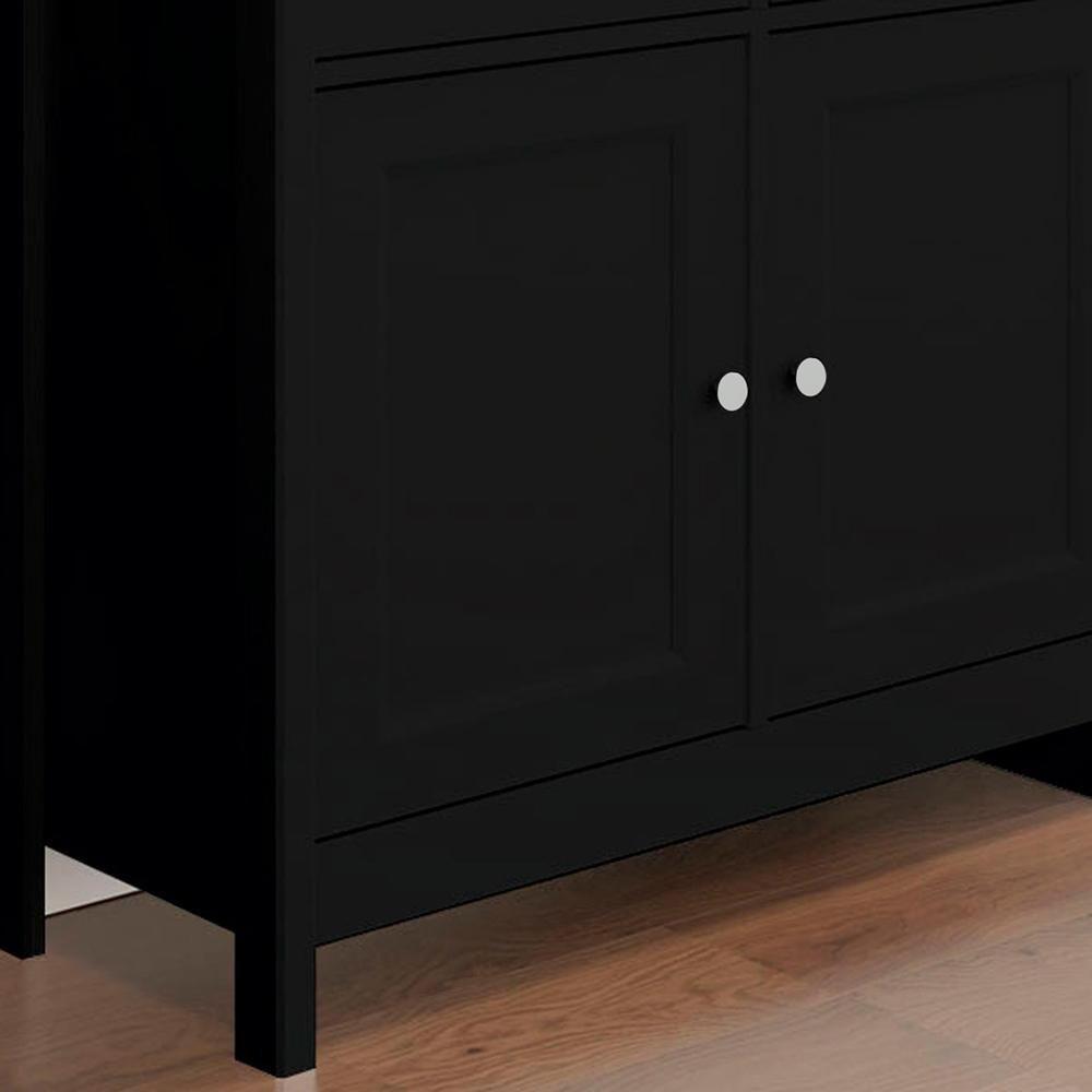 Balcao Buffet 4 Portas 4 Gavetas 154 Cm R626 Preto Dtall Preto - 7