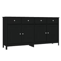 Balcao Buffet 4 Portas 4 Gavetas 154 Cm R626 Preto Dtall Preto - 1