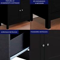 Balcao Buffet 4 Portas 4 Gavetas 154 Cm R626 Preto Dtall Preto - 3