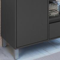 Gabinete Suspenso 80 Cm Cuba Branca Bl2001 Grafite Faem Grafite - 6