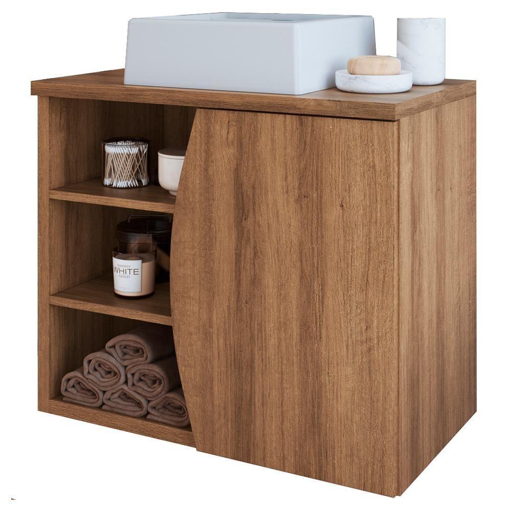 Gabinete Suspenso Com Cuba Branca 70 Cm Bl9680 Mell Faem Mell - 1