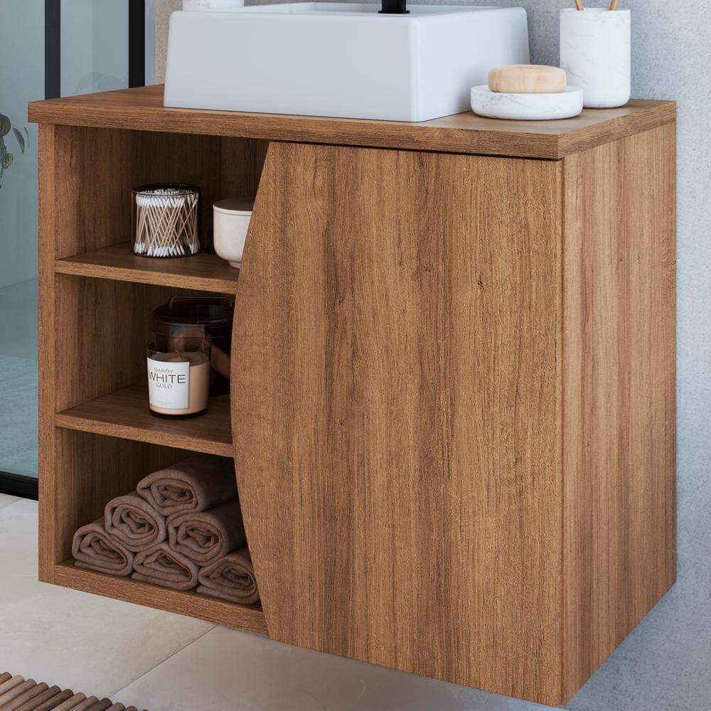 Gabinete Suspenso Com Cuba Branca 70 Cm Bl9680 Mell Faem Mell - 2