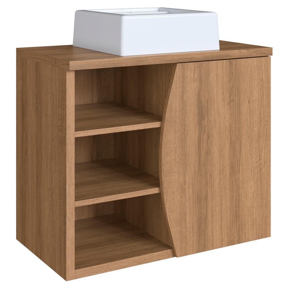 Gabinete Suspenso Com Cuba Branca 70 Cm Bl9680 Mell Faem Mell - 7