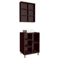 Gabinete 60 Cm Espelheira E Cuba Branca Cj7250 Grafite Faem Grafite - 5