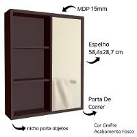 Gabinete 60 Cm Espelheira E Cuba Branca Cj7250 Grafite Faem Grafite - 7