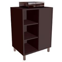 Gabinete 1 Porta Correr 60 Cm Cuba Preta Bl7250 Grafite Faem Grafite - 1