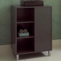 Gabinete 1 Porta Correr 60 Cm Cuba Preta Bl7250 Grafite Faem Grafite