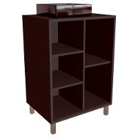 Gabinete 1 Porta Correr 60 Cm Cuba Preta Bl7250 Grafite Faem Grafite - 5