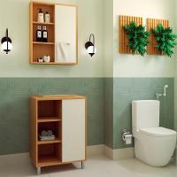 Gabinete 1 Porta Correr 60 Cm Espelheira Cj7250 Mell Arenas Faem Mell Arenas - 9