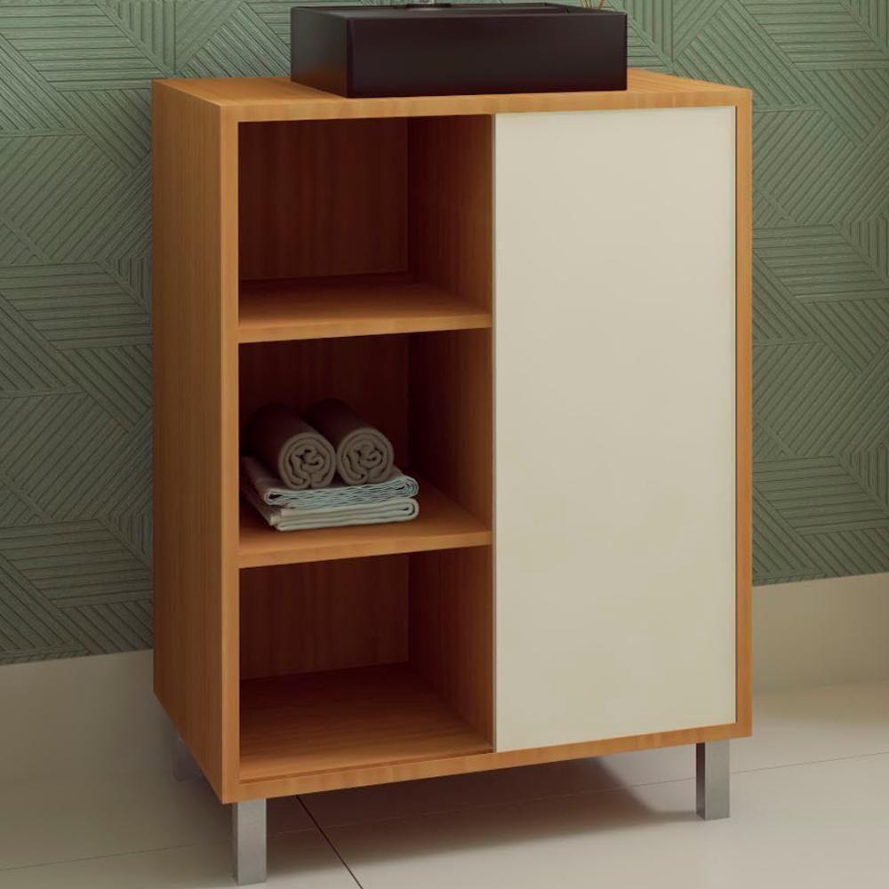 Gabinete 1 Porta Correr 60 Cm Cuba Preta Bl7250 Mell Arenas Faem Mell Arenas - 7