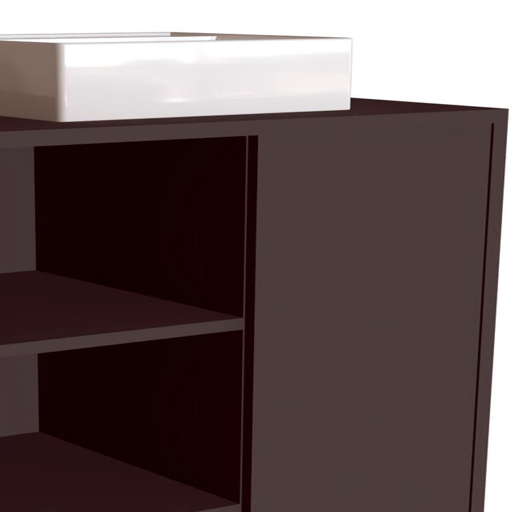 Gabinete 1 Porta Correr 60 Cm Cuba Branca Bl7250 Grafite Faem Grafite - 2